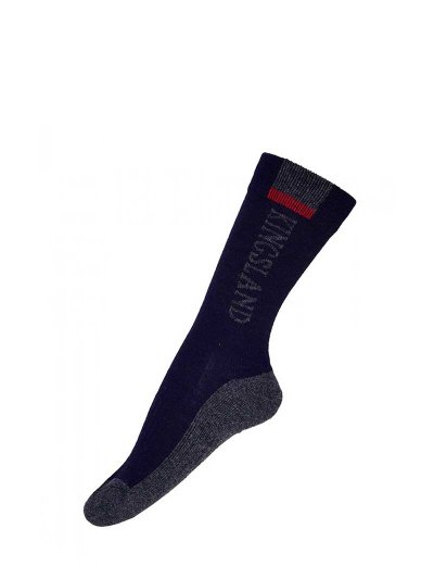 Chaussettes (mi-mollet) bleu marine en laine pour invierno - KLmaxim - Kingsland