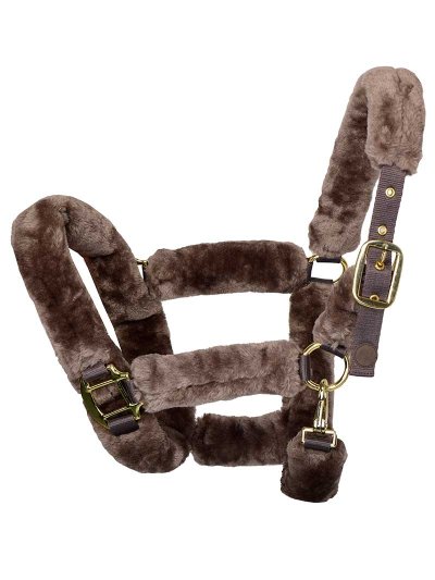 Licol d'écurie en mouton marron pour poney (C et D) - KLnikkey - Kingsland