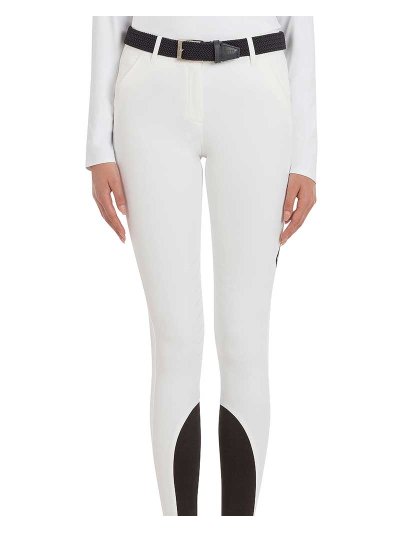 Pantalons d'été blanc (grip aux genoux) pour femme - Chellec - Equiline