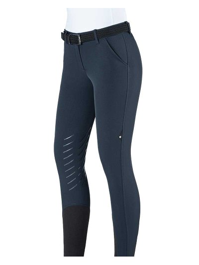 Pantalons d'été bleu marine (grip aux genoux) pour femme - Chellec - Equiline