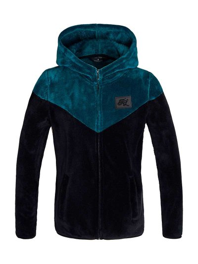 Veste polaire noire et turquoise pour entrenar junior unisexe - KLnelia - Kingsland