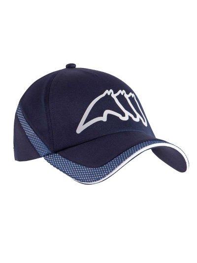 Casquette bleu marine avec détail en maille et logo frontal blanc - Cotye - Equiline - imagen 4