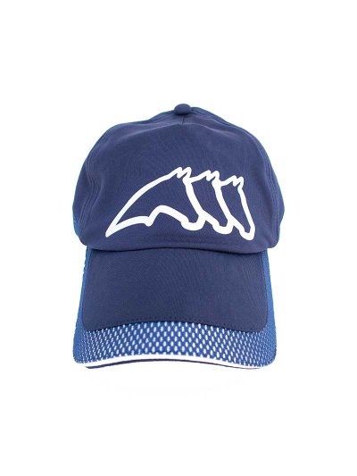 Casquette bleu marine avec détail en maille et logo frontal blanc - Cotye - Equiline - imagen 3