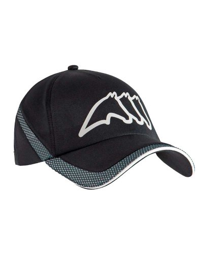 Casquette noir avec détail en maille et logo frontal blanc - Cotye - Equiline - imagen 4