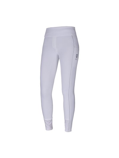 Pantalons pull-on avec ceinture élastique blanc (grip à fond intégral) pour femme - KLkatja - Kingsland Dressage