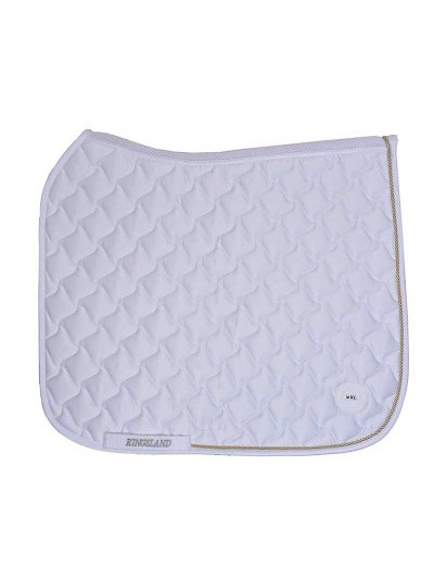 Tapis de dressage blanc satiné pour cheval (full) modèle KLemory - Kingsland Dressage
