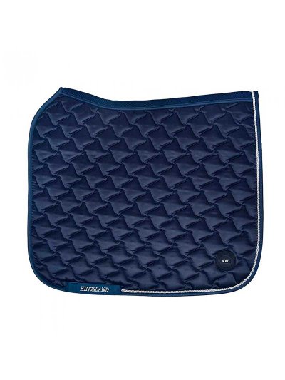 Tapis de dressage bleu marine satiné pour cheval (full) modèle KLemory - Kingsland Dressage