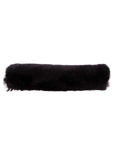 Protège-muserolle en mouton noir avec velcro - BR