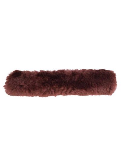 Protège-muserolle en mouton marron avec velcro - BR