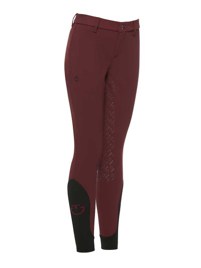 Pantalons bordeaux sans poches (grip à fond intégral) junior unisexe - Cavalleria Toscana