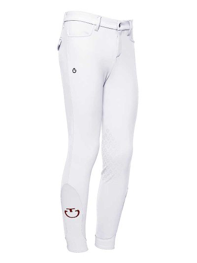 Pantalons blanc avec poches (grip aux genoux) Garçon - Cavalleria Toscana