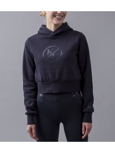 Sudadera con capucha corta azul marino para mujer - KLorla - Kingsland