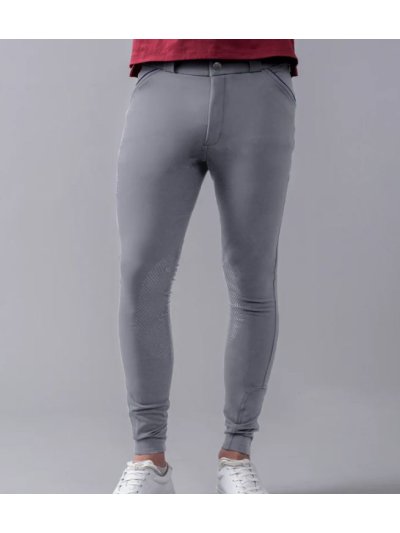 Pantalones grises con bolsillos y detalles azul marino para hombre - Klkenton - Kingsland