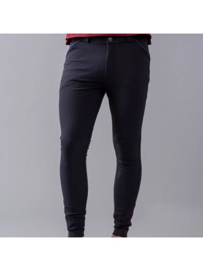 Pantalones azul marino con bolsillos y detalles azulón para hombre - Klkenton - Kingsland