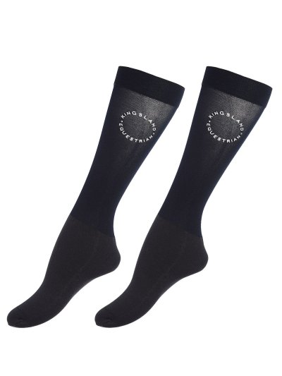 Pack de 2 pares de calcetines finos de competición azul marino - KLsylvia - Kingsland