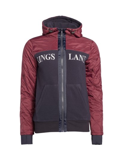 Chaqueta polar aislante azul marino y burdeos con capucha para mujer - KLsolis - Kingsland