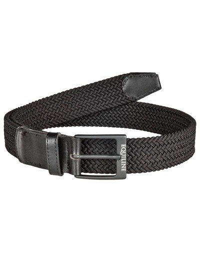 Ceinture étroit, tressé élastique noir - Cudrec - Equiline