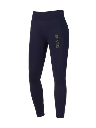 Leggings bleu marine avec latéraux de maille (grip à fond intégral) pour femme - KLkarina - Kingsland Dressage