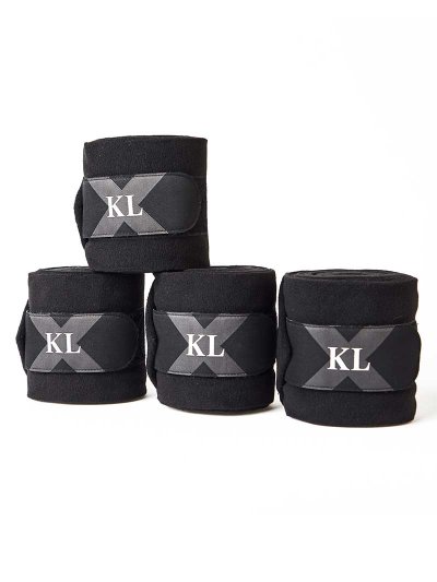 Lot de 4 bandes polaires de travail noires pour cheval - KLwillah - Kingsland Dressage