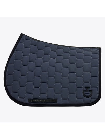 Sudadero de salto gris oscuro y negro para caballo y pony - Geometric quilted - Cavalleria Toscana