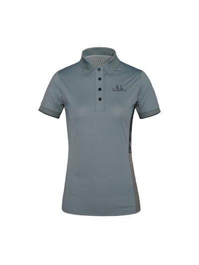 Polo de manga corta y cuello verde caqui marino para mujer - KLtaylin - Kingsland