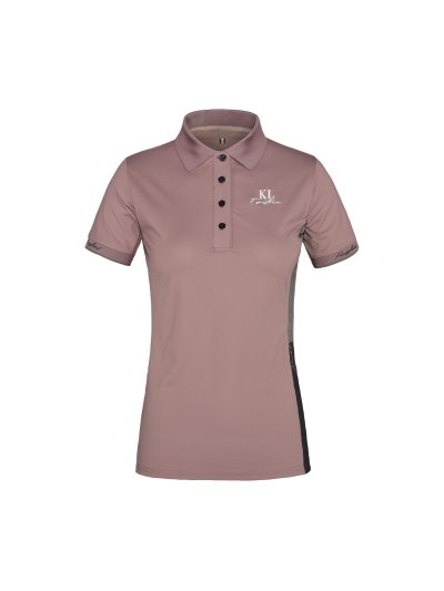 Polo de manga corta y cuello rosa palo marino para mujer - KLtaylin - Kingsland
