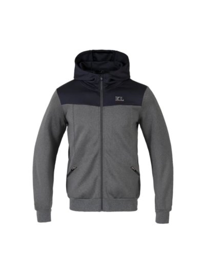 Chaqueta deportiva color gris con capucha y bolsillos con cremallera unisex - KLearl - Kingsland