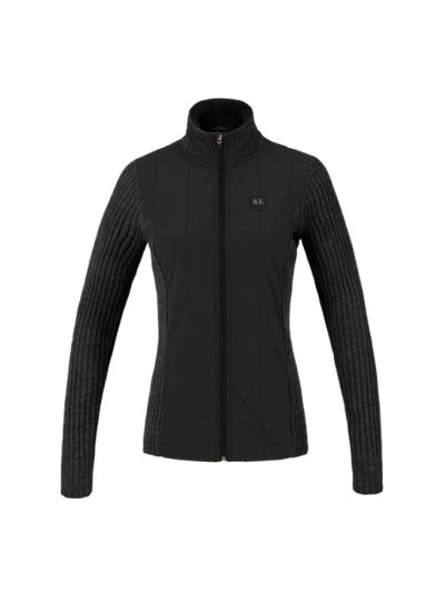 Chaqueta de punto color negro sin capucha y acolchada para mujer - KLelee P. Frente - Kingsland