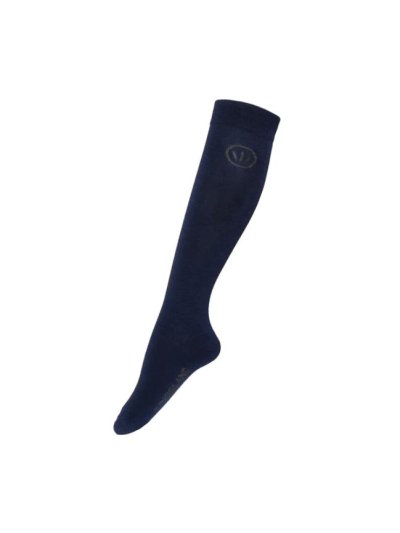Calcetines altos azul marino de lana con detalles de la marca en la parte superior - KLfiorella - Kingsland