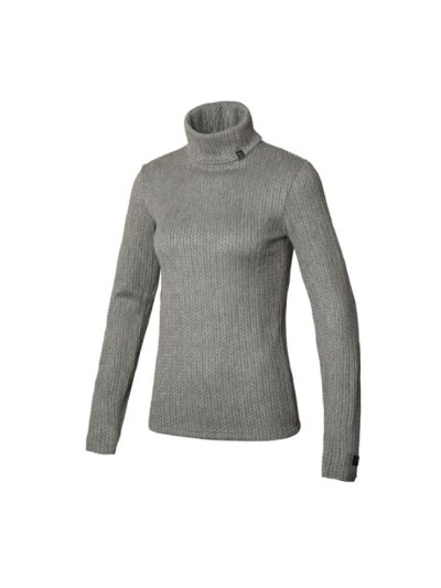 Jersey grueso de punto gris de cuello vuelto para mujer - KLfilomena - Kingsland