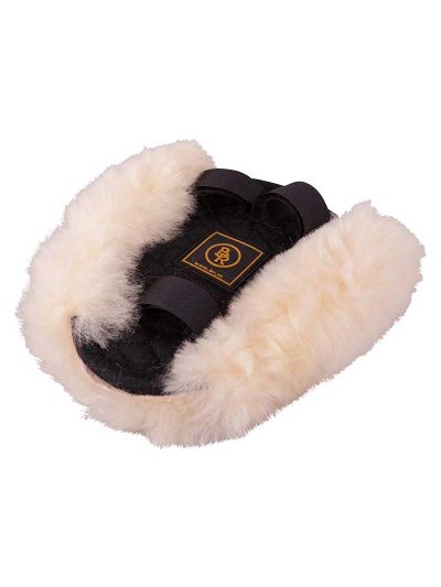 protection de Bricole noir avec mouton beige - BR
