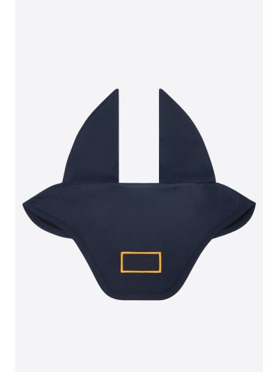 Navy Blue Earrings with Silver Bordered Logo and Thin Stretch Horse and Pony Earrings - RG