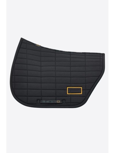 Black jumping saddle pad with rectangular quilting Rectangular Quilt - RG