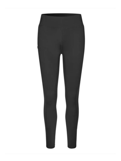 Mallas color negro con bolsillo (full grip) para mujer - KLkiara - Kingsland