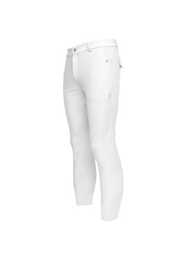 Pantalons de concours blanc (grip aux genoux) et poche pour móvil pour homme KLKoa - Kingsland