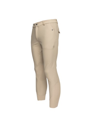Pantalons d'équitation beige sans coutures pour homme (grip aux genoux) et poche latérale pour móvil KLKoa - Kingsland