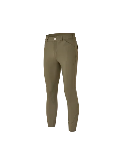 Pantalón de montar verde oliva (Kalamata) con grip en rodilla para hombre Kent - Kingsland