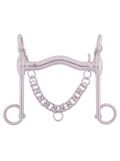 Mors de bride de polo fixe (branches 14cm) pour cheval - BR