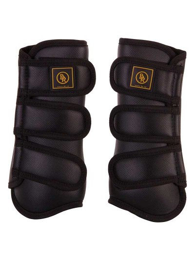 Lot de 2 protections de dressage noirs pour cheval et/ou poney - Pro Max - BR