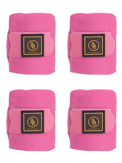 Lot de 4 bandes polaires de travail roses pour poney - BR