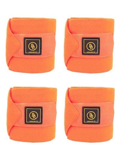 Lot de 4 bandes polaires de travail orange clair pour poney - BR