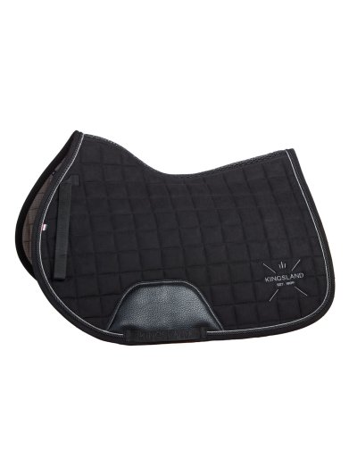 Sudadero de salto negro con acolchado de cuadros para caballo -KLMona Kingsland