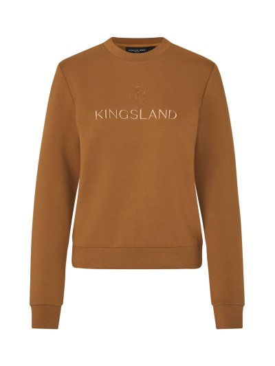 Sudadera polar marron oscuro para mujer con el logotipo delantero y cristales de swarovski-KLMona-Kingsland