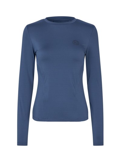 Camiseta de entrenamiento de color azul y manga larga para mujer - KLMandy Kingsland