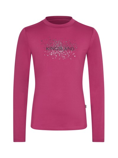 Camiseta de entrenamiento de manga larga en color rosa para niña -KLMadeline-Kingsland