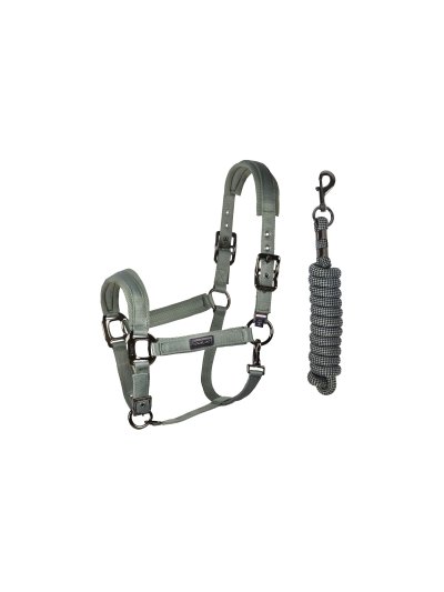 Cabezada de cuadra con ramal verde para caballo Lucca - Kingsland