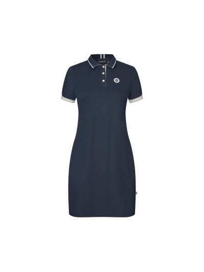 Vestido tipo polo azul marino para mujer Laura - Kingsland
