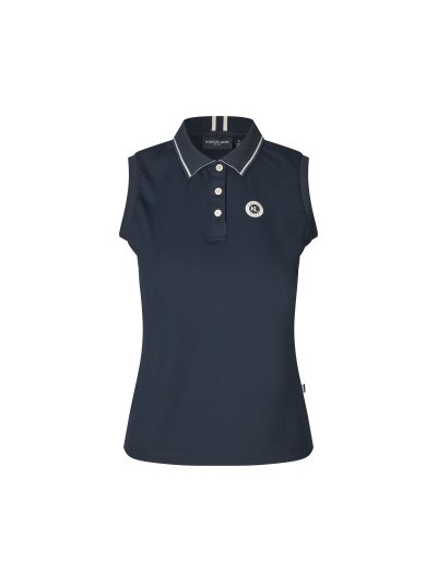 Top tipo polo sin mangas azul marino para mujer Laura - Kingsland
