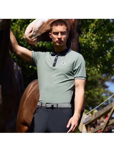 Green polo shirt for men - Kingsland - imagen 4