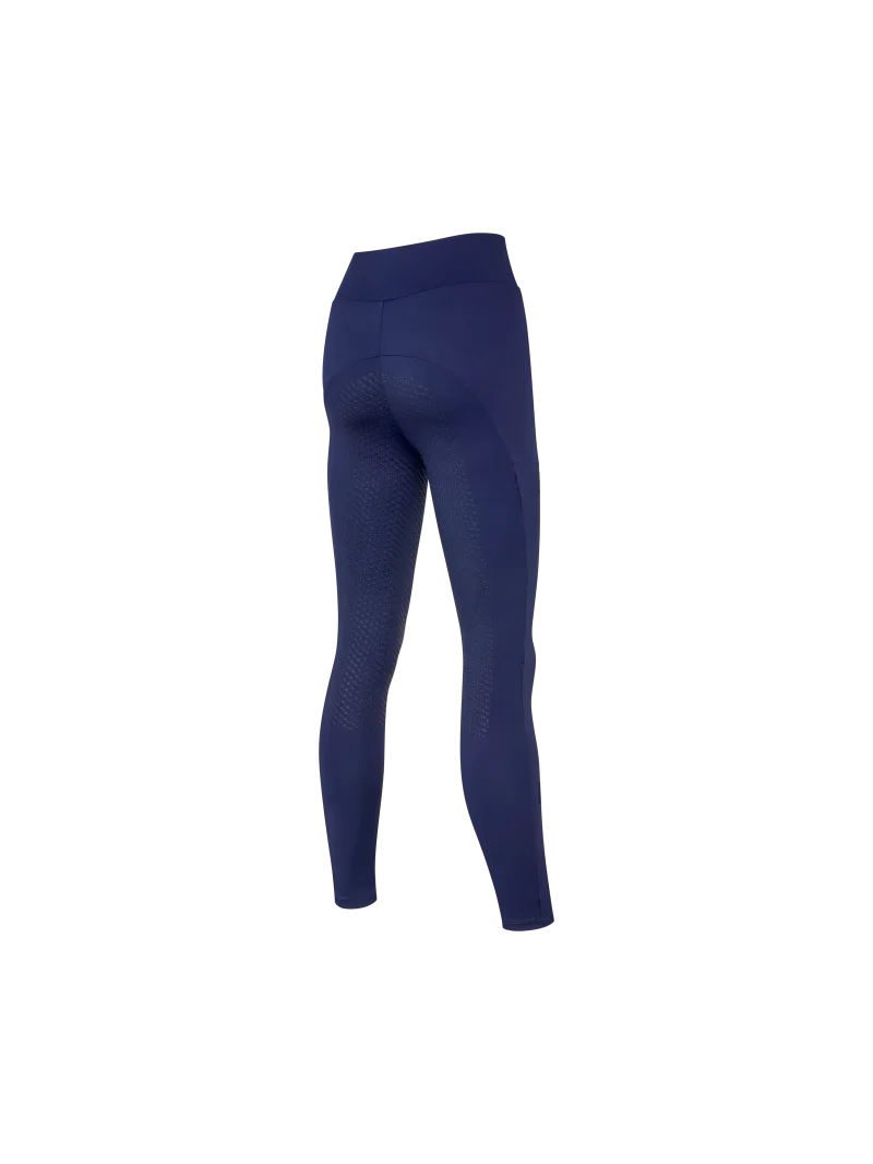 Legging d'équitation bleu marine (Evening Blue) à fond intégral F-Tec5 pour femme Amy